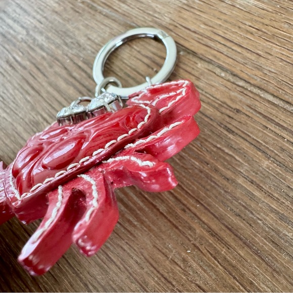 Coach Vintage Red Patent Leather Crab Key Fob - Picture 8 of 11